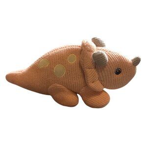 Knitted Triceratops Dinosaur Plush Cuddly Stuffed Animal Spark Create Imagine 12